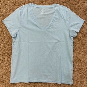 J.CREW Light Blue Slub Cotton Tee